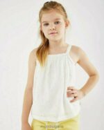 broidery top off white бяло момичета X4BJ4864 Mexx