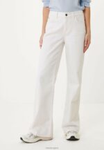 дънки с висока талия kim off white бежово Жени X4BJ460 Mexx