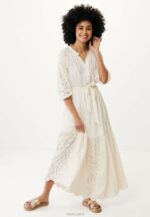 макси рокля broidery off white бежово Жени X4BJ422 Mexx - Image 2