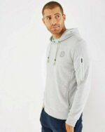 пуловер с качулка меле сиво мъже X4BJ4733 Mexx
